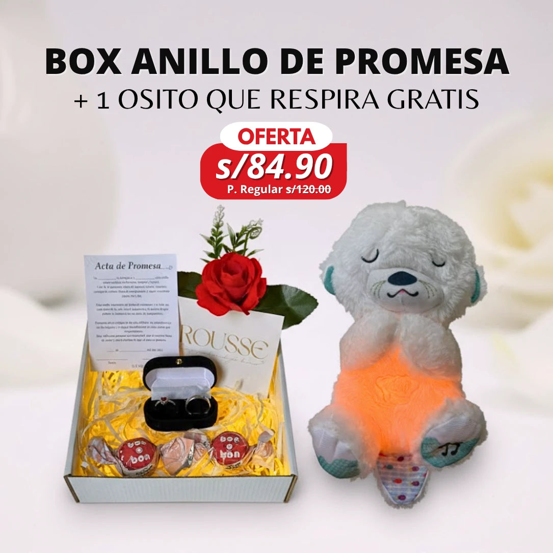 Box Anillos de Promesa Pandora - Premium + ¡Osito que respira GRATIS!